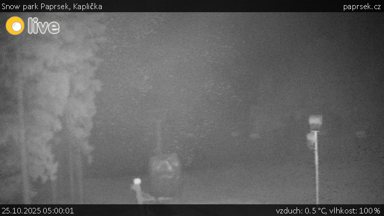 Snow park Paprsek - Kaplička - 25.10.2025 v 05:00 Snow park Paprsek - Kaplička - 25.10.2025 v 05:00