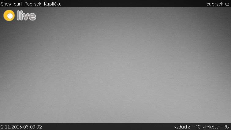 Snow park Paprsek - Kaplička - 2.11.2025 v 06:00 Snow park Paprsek - Kaplička - 2.11.2025 v 06:00