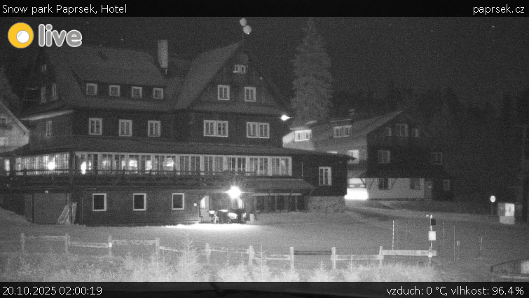 Snow park Paprsek - Hotel - 20.10.2025 v 02:00 Snow park Paprsek - Hotel - 20.10.2025 v 02:00
