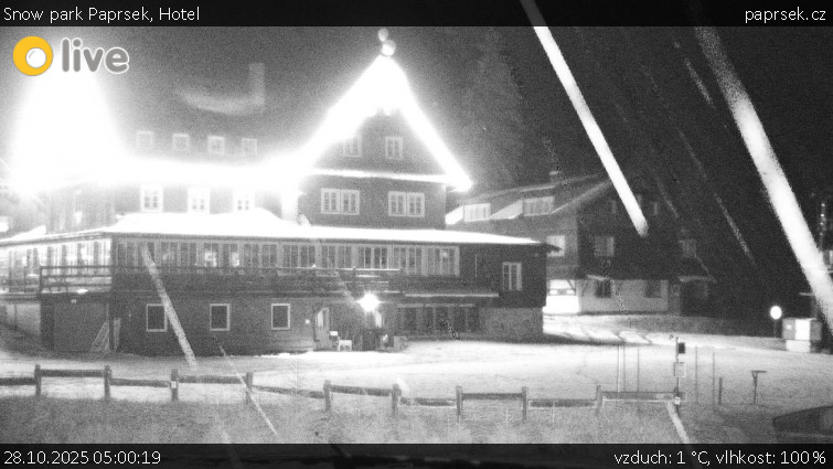 Snow park Paprsek - Hotel - 28.10.2025 v 05:00 Snow park Paprsek - Hotel - 28.10.2025 v 05:00