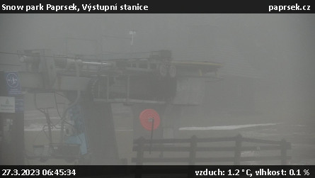 Snow park Paprsek - Výstupní stanice - 27.3.2023 v 06:45