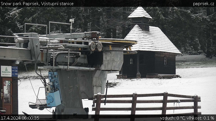 Snow park Paprsek - Výstupní stanice - 17.4.2024 v 06:00