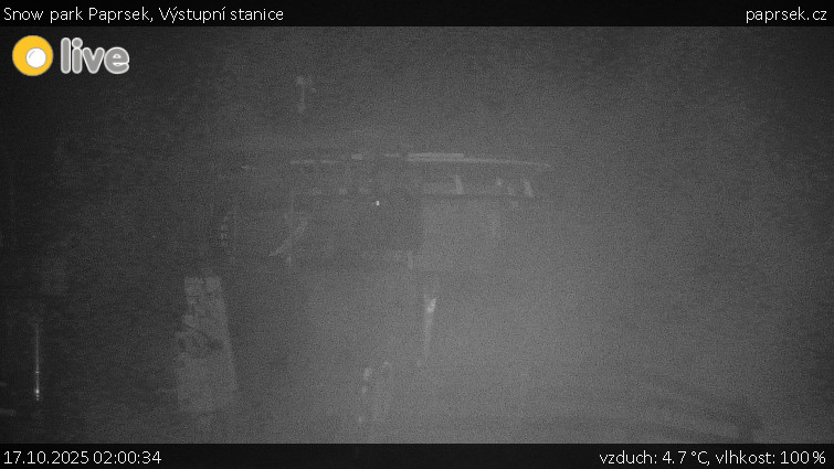 Snow park Paprsek - Výstupní stanice - 17.10.2025 v 02:00 Snow park Paprsek - Výstupní stanice - 17.10.2025 v 02:00