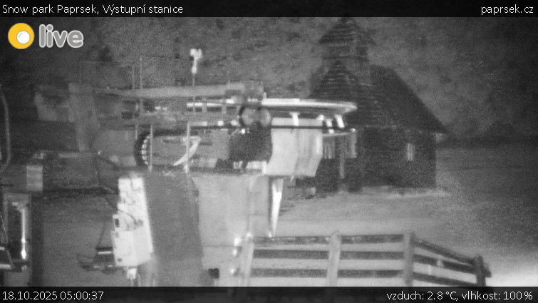 Snow park Paprsek - Výstupní stanice - 18.10.2025 v 05:00 Snow park Paprsek - Výstupní stanice - 18.10.2025 v 05:00