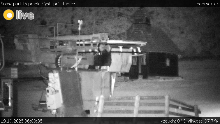 Snow park Paprsek - Výstupní stanice - 19.10.2025 v 06:00 Snow park Paprsek - Výstupní stanice - 19.10.2025 v 06:00