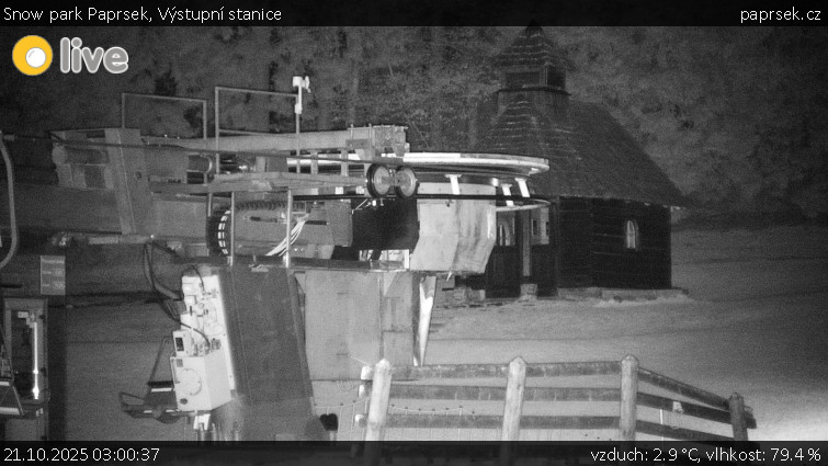 Snow park Paprsek - Výstupní stanice - 21.10.2025 v 03:00 Snow park Paprsek - Výstupní stanice - 21.10.2025 v 03:00