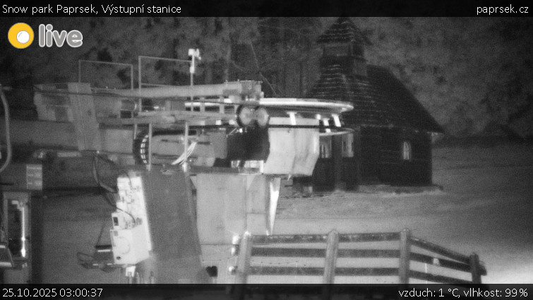 Snow park Paprsek - Výstupní stanice - 25.10.2025 v 03:00 Snow park Paprsek - Výstupní stanice - 25.10.2025 v 03:00