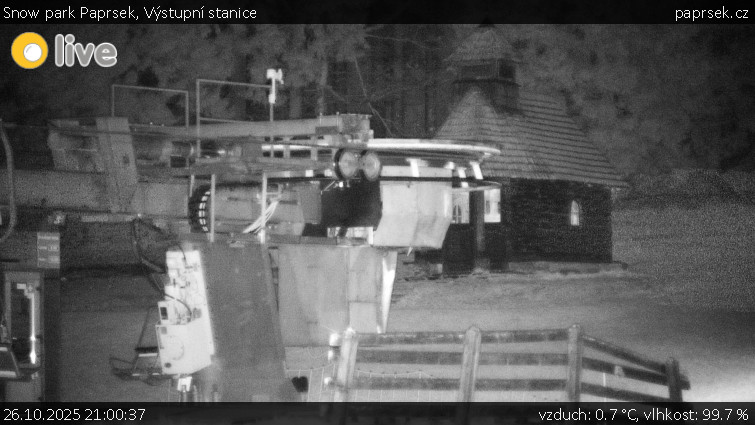 Snow park Paprsek - Výstupní stanice - 26.10.2025 v 21:00 Snow park Paprsek - Výstupní stanice - 26.10.2025 v 21:00