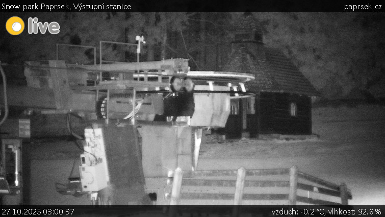 Snow park Paprsek - Výstupní stanice - 27.10.2025 v 03:00 Snow park Paprsek - Výstupní stanice - 27.10.2025 v 03:00