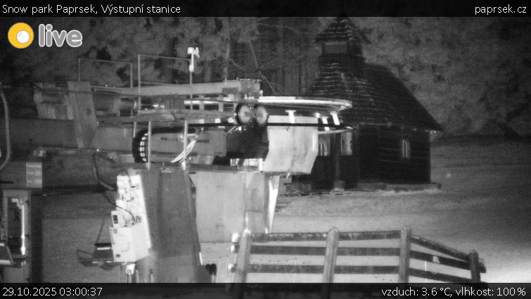 Snow park Paprsek - Výstupní stanice - 29.10.2025 v 03:00 Snow park Paprsek - Výstupní stanice - 29.10.2025 v 03:00