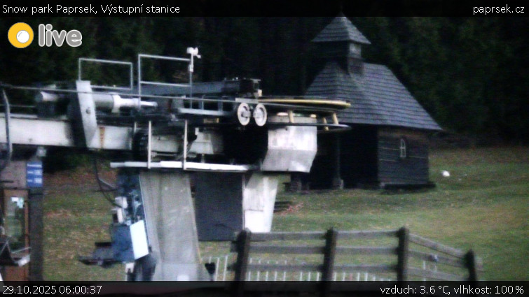 Snow park Paprsek - Výstupní stanice - 29.10.2025 v 06:00 Snow park Paprsek - Výstupní stanice - 29.10.2025 v 06:00