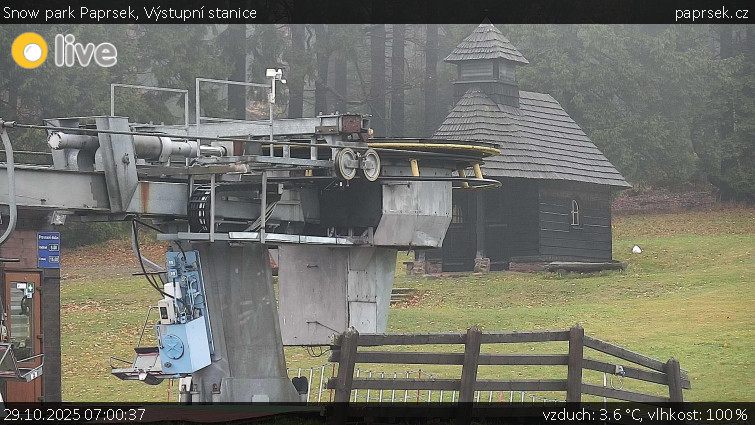 Snow park Paprsek - Výstupní stanice - 29.10.2025 v 07:00 Snow park Paprsek - Výstupní stanice - 29.10.2025 v 07:00