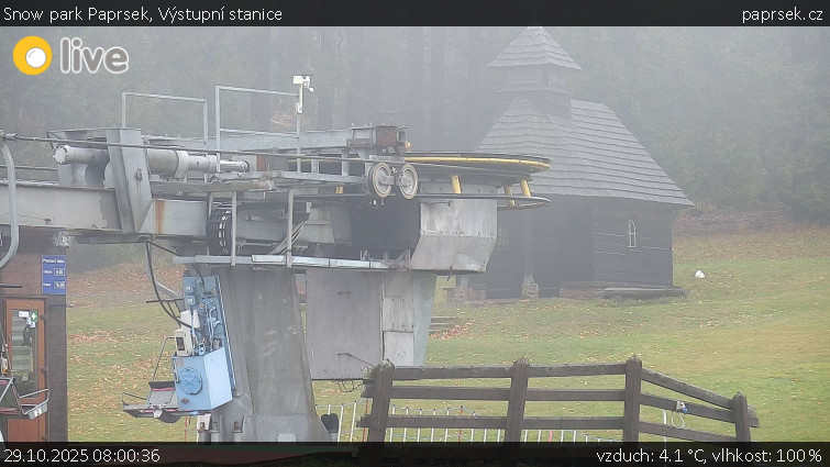 Snow park Paprsek - Výstupní stanice - 29.10.2025 v 08:00 Snow park Paprsek - Výstupní stanice - 29.10.2025 v 08:00