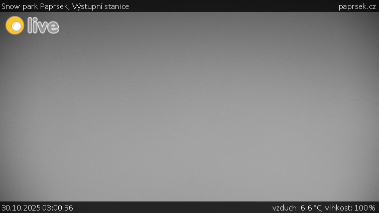 Snow park Paprsek - Výstupní stanice - 30.10.2025 v 03:00 Snow park Paprsek - Výstupní stanice - 30.10.2025 v 03:00