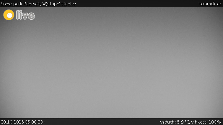 Snow park Paprsek - Výstupní stanice - 30.10.2025 v 06:00 Snow park Paprsek - Výstupní stanice - 30.10.2025 v 06:00