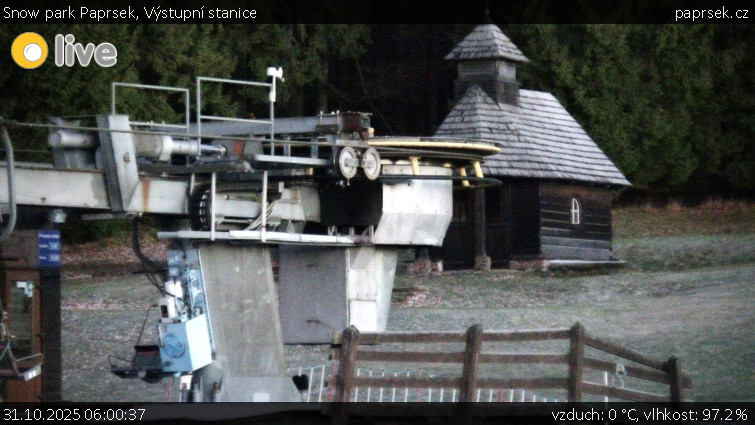 Snow park Paprsek - Výstupní stanice - 31.10.2025 v 06:00 Snow park Paprsek - Výstupní stanice - 31.10.2025 v 06:00