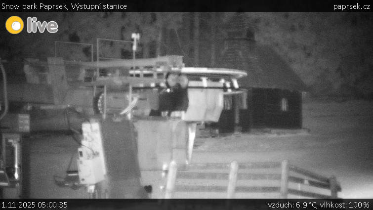 Snow park Paprsek - Výstupní stanice - 1.11.2025 v 05:00 Snow park Paprsek - Výstupní stanice - 1.11.2025 v 05:00