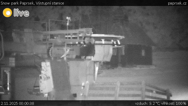Snow park Paprsek - Výstupní stanice - 2.11.2025 v 00:00 Snow park Paprsek - Výstupní stanice - 2.11.2025 v 00:00