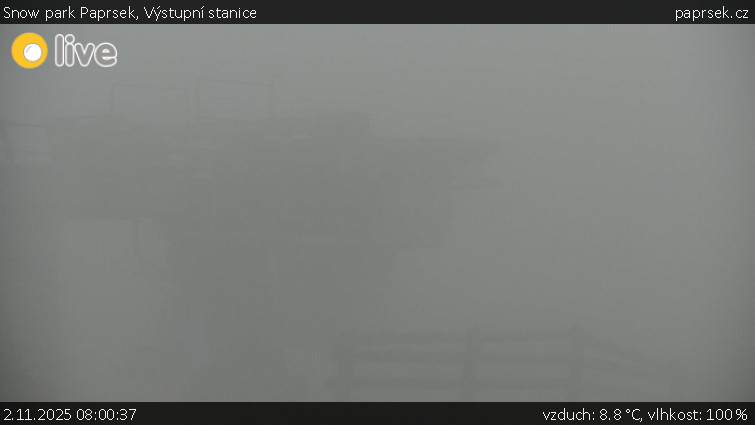 Snow park Paprsek - Výstupní stanice - 2.11.2025 v 08:00 Snow park Paprsek - Výstupní stanice - 2.11.2025 v 08:00