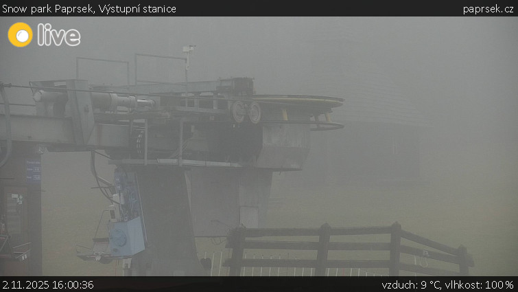 Snow park Paprsek - Výstupní stanice - 2.11.2025 v 16:00 Snow park Paprsek - Výstupní stanice - 2.11.2025 v 16:00
