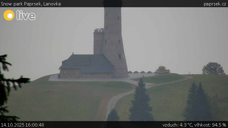 Snow park Paprsek - Lanovka - 14.10.2025 v 16:00 Snow park Paprsek - Lanovka - 14.10.2025 v 16:00