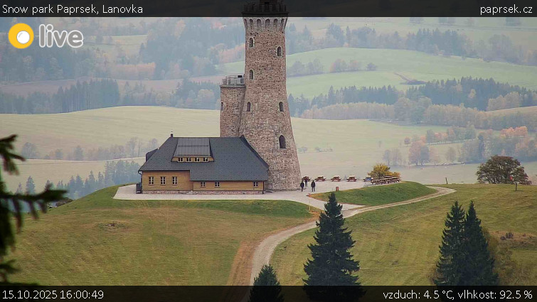 Snow park Paprsek - Lanovka - 15.10.2025 v 16:00 Snow park Paprsek - Lanovka - 15.10.2025 v 16:00