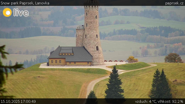 Snow park Paprsek - Lanovka - 15.10.2025 v 17:00 Snow park Paprsek - Lanovka - 15.10.2025 v 17:00