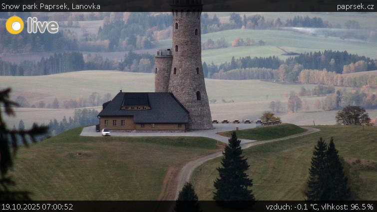Snow park Paprsek - Lanovka - 19.10.2025 v 07:00 Snow park Paprsek - Lanovka - 19.10.2025 v 07:00