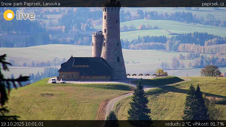Snow park Paprsek - Lanovka - 19.10.2025 v 10:01 Snow park Paprsek - Lanovka - 19.10.2025 v 10:01