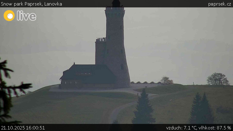 Snow park Paprsek - Lanovka - 21.10.2025 v 16:00 Snow park Paprsek - Lanovka - 21.10.2025 v 16:00