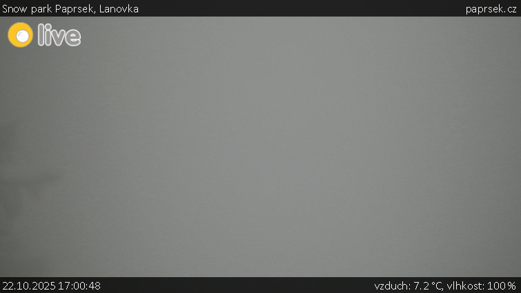 Snow park Paprsek - Lanovka - 22.10.2025 v 17:00 Snow park Paprsek - Lanovka - 22.10.2025 v 17:00