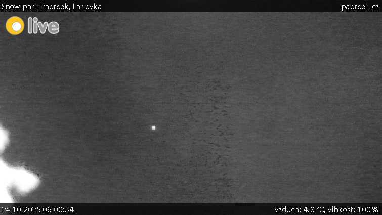Snow park Paprsek - Lanovka - 24.10.2025 v 06:00 Snow park Paprsek - Lanovka - 24.10.2025 v 06:00