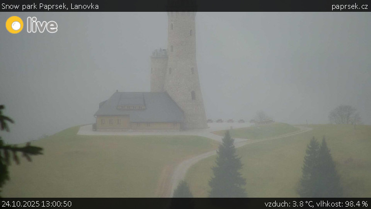 Snow park Paprsek - Lanovka - 24.10.2025 v 13:00 Snow park Paprsek - Lanovka - 24.10.2025 v 13:00