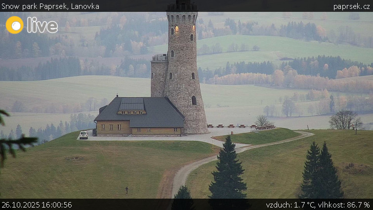 Snow park Paprsek - Lanovka - 26.10.2025 v 16:00 Snow park Paprsek - Lanovka - 26.10.2025 v 16:00