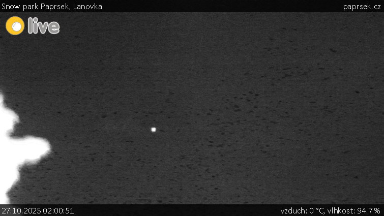 Snow park Paprsek - Lanovka - 27.10.2025 v 02:00 Snow park Paprsek - Lanovka - 27.10.2025 v 02:00