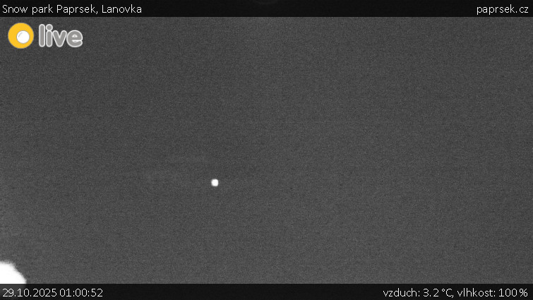 Snow park Paprsek - Lanovka - 29.10.2025 v 01:00 Snow park Paprsek - Lanovka - 29.10.2025 v 01:00