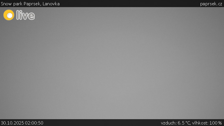 Snow park Paprsek - Lanovka - 30.10.2025 v 02:00 Snow park Paprsek - Lanovka - 30.10.2025 v 02:00