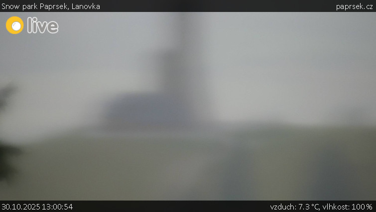 Snow park Paprsek - Lanovka - 30.10.2025 v 13:00 Snow park Paprsek - Lanovka - 30.10.2025 v 13:00
