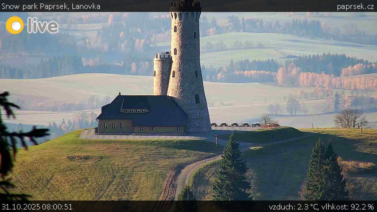 Snow park Paprsek - Lanovka - 31.10.2025 v 08:00 Snow park Paprsek - Lanovka - 31.10.2025 v 08:00