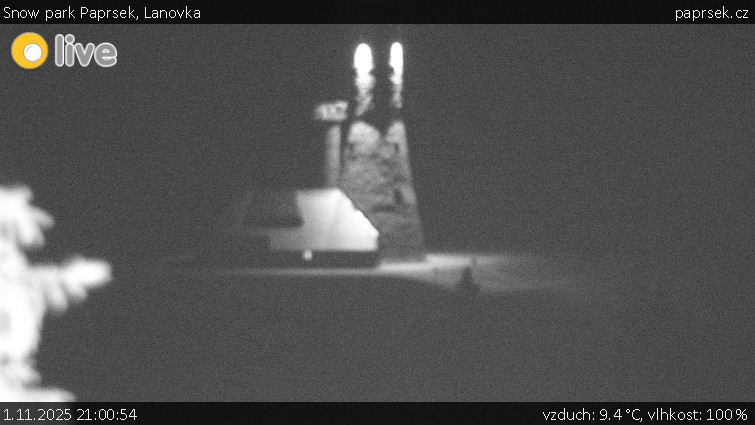 Snow park Paprsek - Lanovka - 1.11.2025 v 21:00 Snow park Paprsek - Lanovka - 1.11.2025 v 21:00