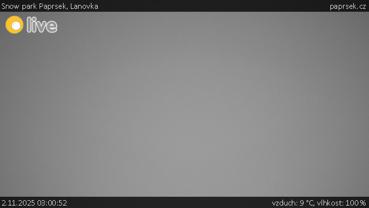 Snow park Paprsek - Lanovka - 2.11.2025 v 03:00 Snow park Paprsek - Lanovka - 2.11.2025 v 03:00