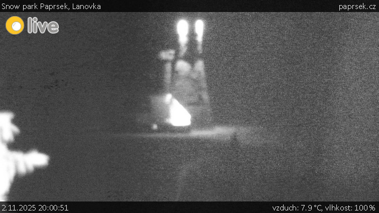 Snow park Paprsek - Lanovka - 2.11.2025 v 20:00 Snow park Paprsek - Lanovka - 2.11.2025 v 20:00