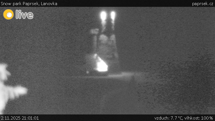 Snow park Paprsek - Lanovka - 2.11.2025 v 21:01 Snow park Paprsek - Lanovka - 2.11.2025 v 21:01