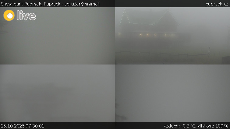 Snow park Paprsek - Paprsek - sdružený snímek - 25.10.2025 v 07:30 Snow park Paprsek - Paprsek - sdružený snímek - 25.10.2025 v 07:30