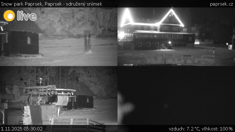 Snow park Paprsek - Paprsek - sdružený snímek - 1.11.2025 v 05:30 Snow park Paprsek - Paprsek - sdružený snímek - 1.11.2025 v 05:30