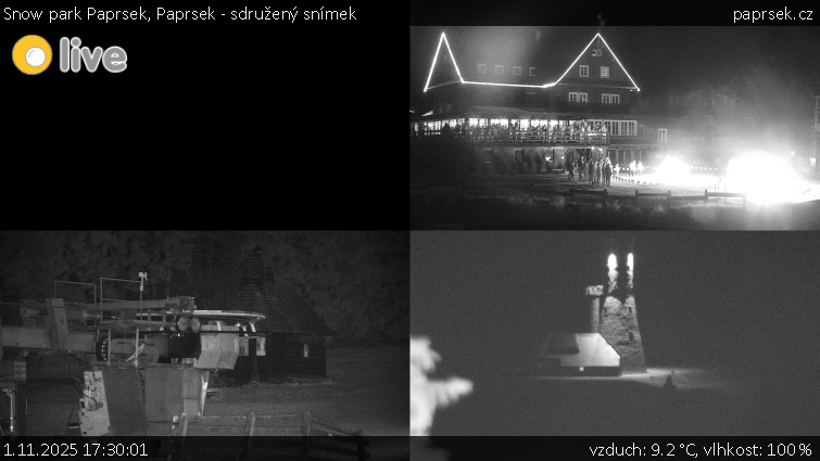 Snow park Paprsek - Paprsek - sdružený snímek - 1.11.2025 v 17:30 Snow park Paprsek - Paprsek - sdružený snímek - 1.11.2025 v 17:30