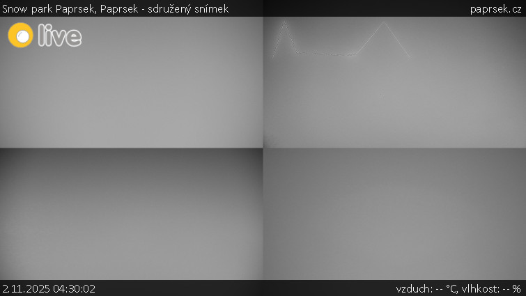 Snow park Paprsek - Paprsek - sdružený snímek - 2.11.2025 v 04:30 Snow park Paprsek - Paprsek - sdružený snímek - 2.11.2025 v 04:30