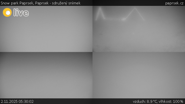 Snow park Paprsek - Paprsek - sdružený snímek - 2.11.2025 v 05:30 Snow park Paprsek - Paprsek - sdružený snímek - 2.11.2025 v 05:30