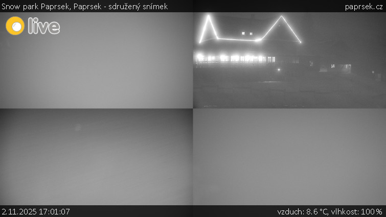 Snow park Paprsek - Paprsek - sdružený snímek - 2.11.2025 v 17:01 Snow park Paprsek - Paprsek - sdružený snímek - 2.11.2025 v 17:01