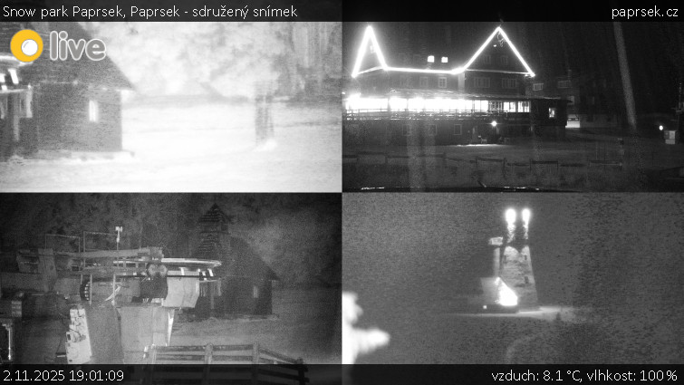 Snow park Paprsek - Paprsek - sdružený snímek - 2.11.2025 v 19:01 Snow park Paprsek - Paprsek - sdružený snímek - 2.11.2025 v 19:01